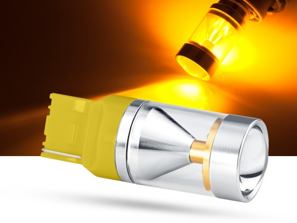 30 Watt, 6xCREE® LED, PKD V2.0, T20, LEDWY21W, orange, LED Blinker für 21W  T20 WY21W, LED Blinker