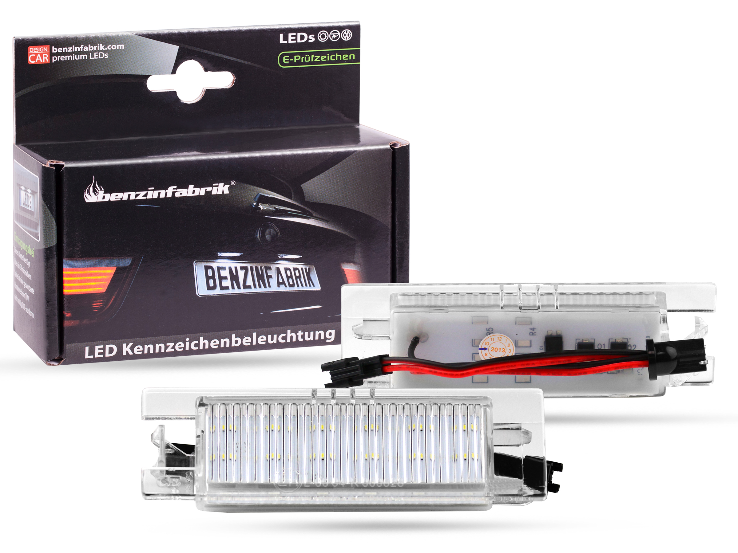 LED Kennzeichenbeleuchtung Module Opel Adam, mit E-Prüfzeichen, LED  Kennzeichenbeleuchtung für Opel, LED Kennzeichenbeleuchtung